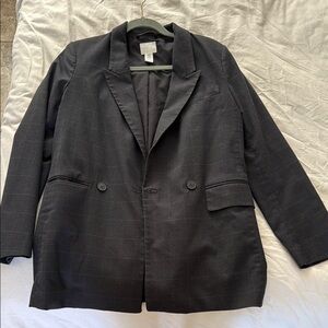 Black Double-Breasted Blazer